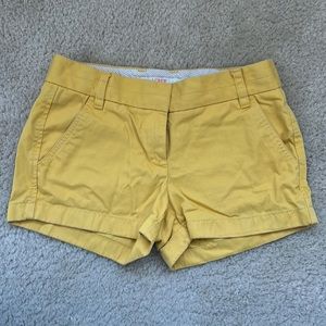 J. Crew Yellow Chino 3” Shorts - 0